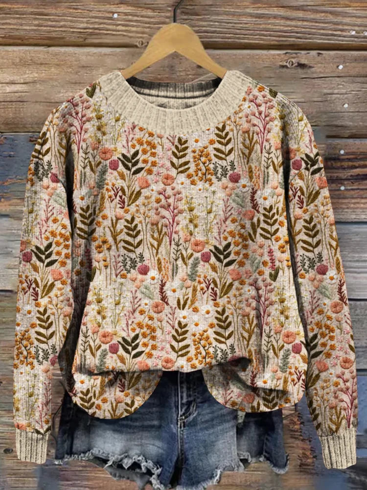 Manon - Pull Avec Fleurs Brodées pour femme