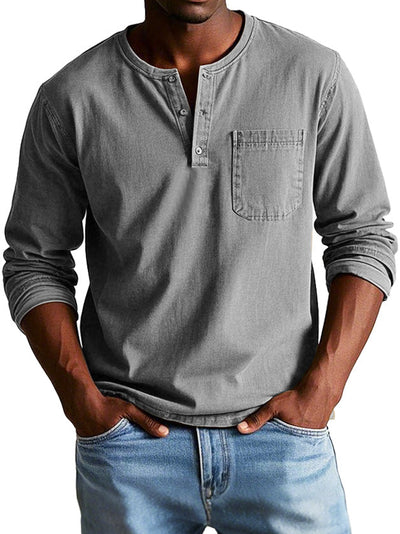 Hommes -  Chemise Vintage - Coton - Coupe classique - Style décontracté