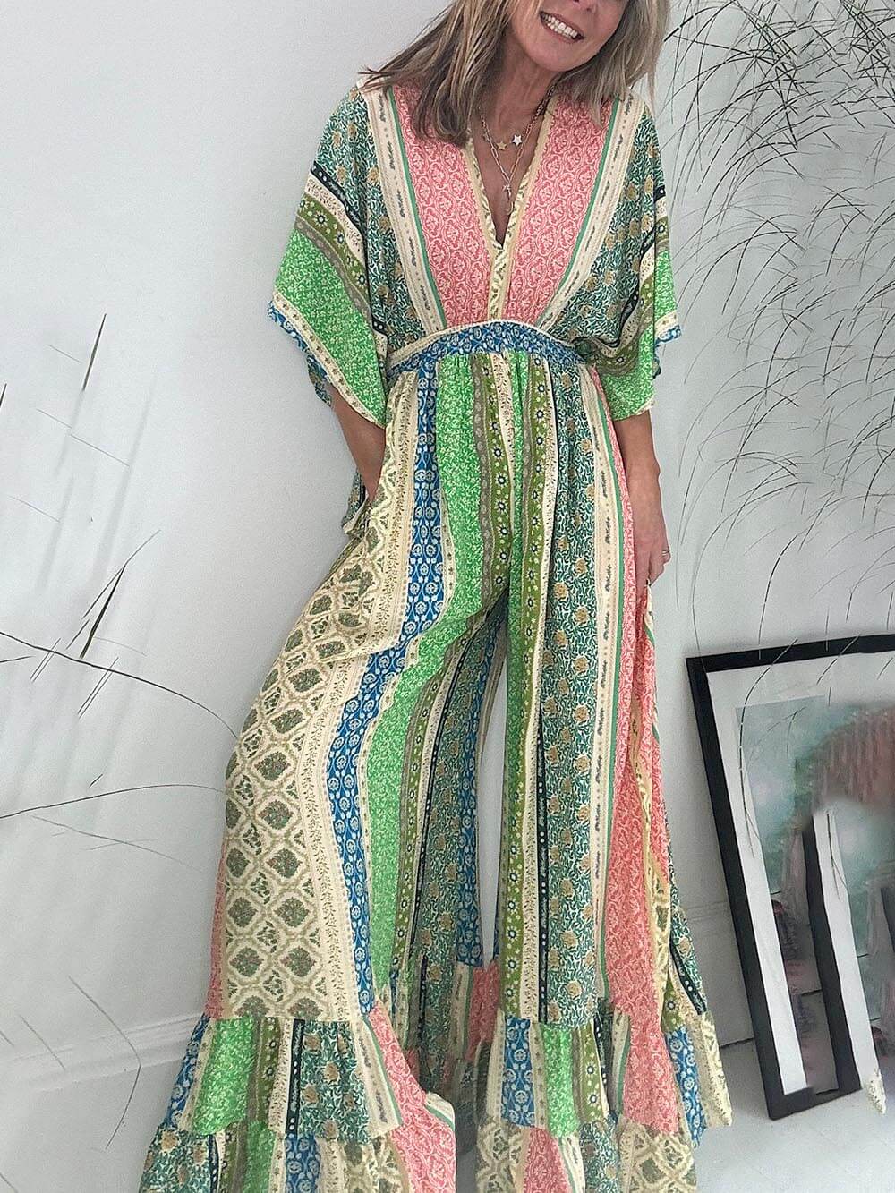 Yuna Femme Robe – Manches Florales & Élégance Féminine