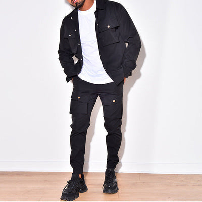 Adrian – herren-cargo-outfit (hemd und hose)