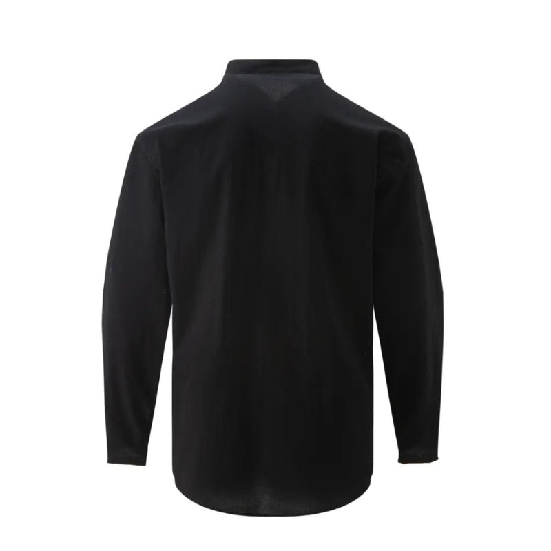 Adrian – Chemise sur mesure moderne à manches longues et boutons élégants sur le devant