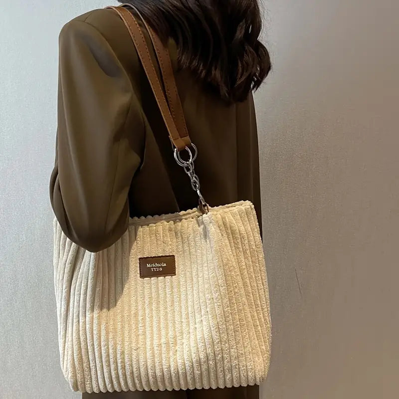 ALIX | Sac fourre-tout en velours côtelé
