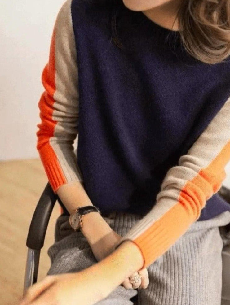 Véronique – Pull ajusté à rayures pour femme