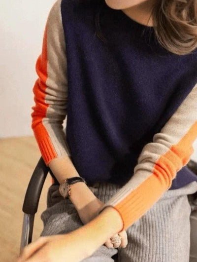 Véronique – Pull ajusté à rayures pour femme