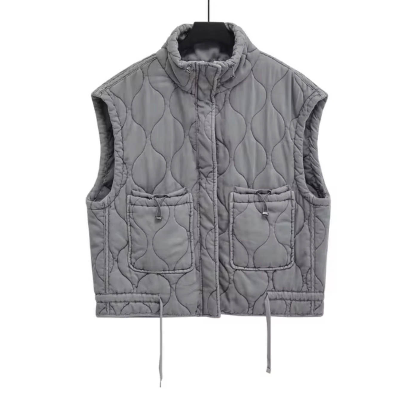 Winowna | Gilet en coton matelassé sans manches avec fermeture éclair - Femme