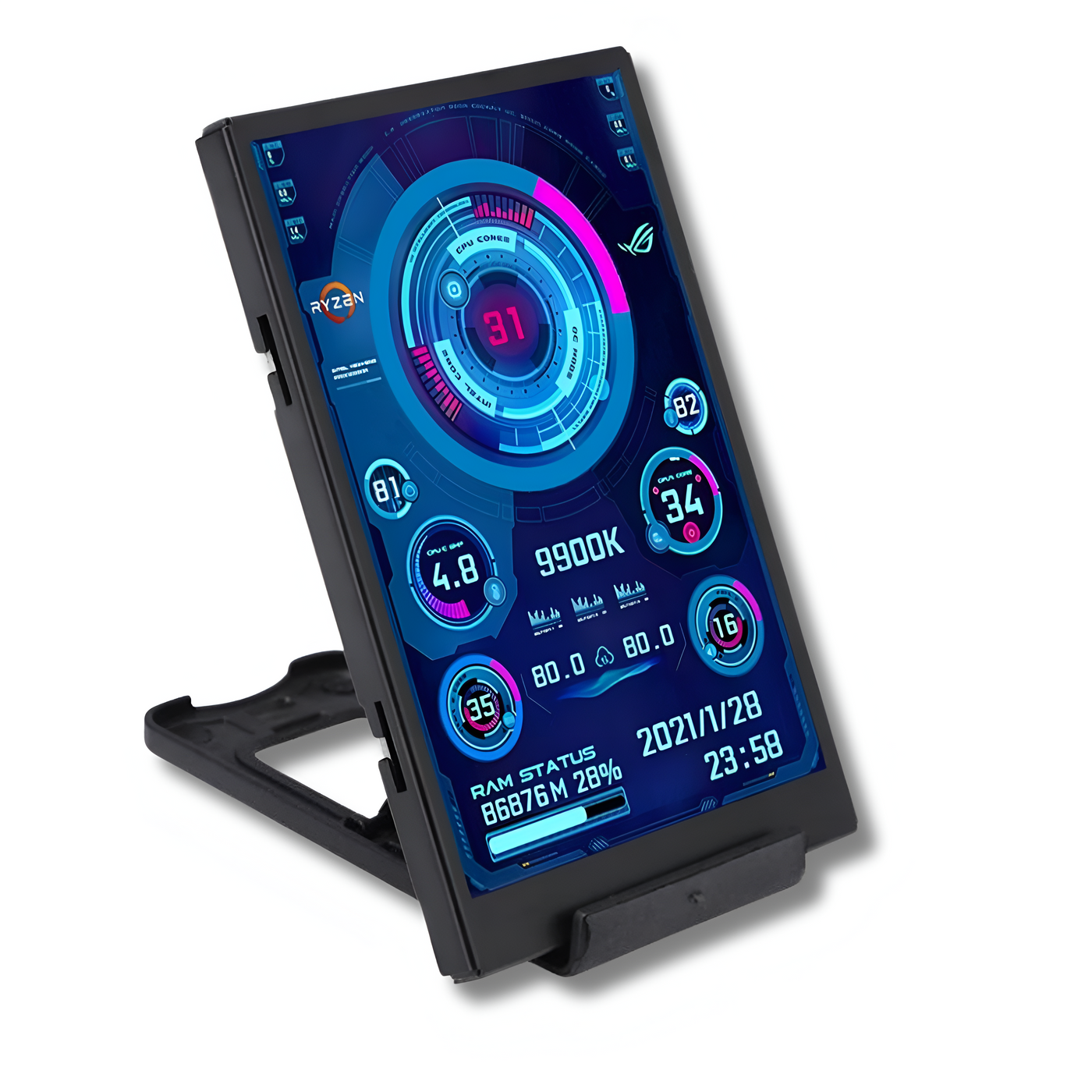 Affichage HDD | Mini affichage du disque dur, de la RAM et des performances de l'ordinateur