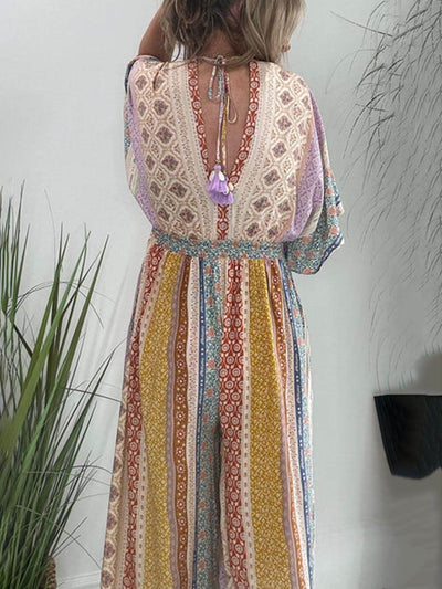 Yuna Femme Robe – Manches Florales & Élégance Féminine