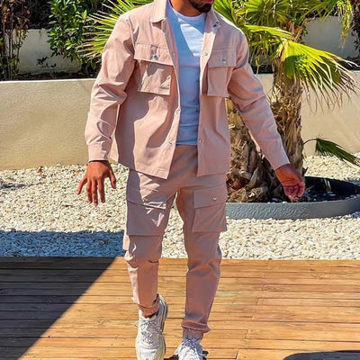 Adrian – herren-cargo-outfit (hemd und hose)