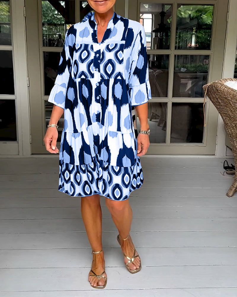 Zafira™ | Robe Imprimée à Manches 3/4