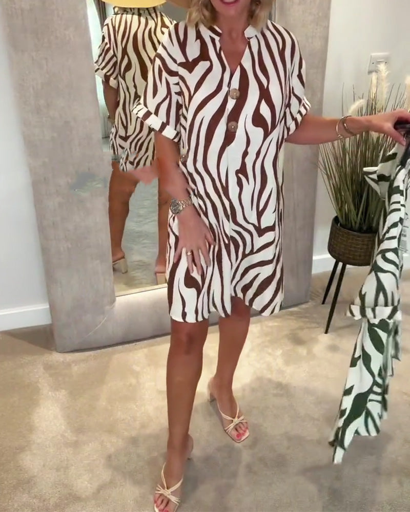 WF94166aRobe Détendue Chemise Décontractée