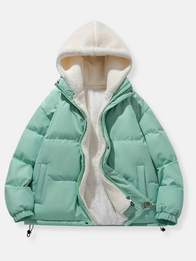 Yuma | Veste d'hiver unisexe doublée de polaire avec capuche