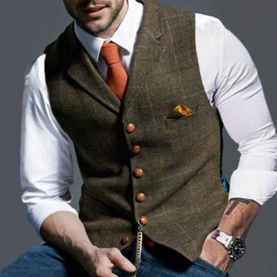 Alain | Gilet Homme | Coupe Slim avec Boutonnage et Poches