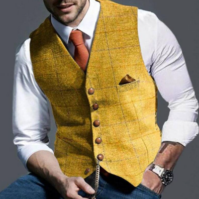Alain | Gilet Homme | Coupe Slim avec Boutonnage et Poches
