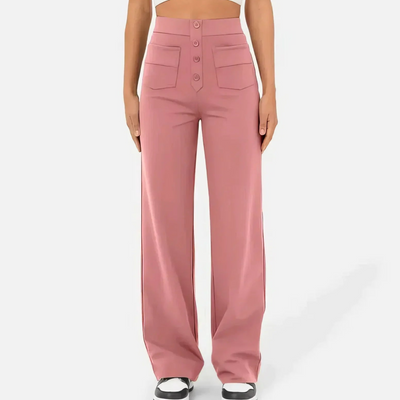 Alaina | Femme Pantalon Taille Haute | Extensibilité et Style Décontracté