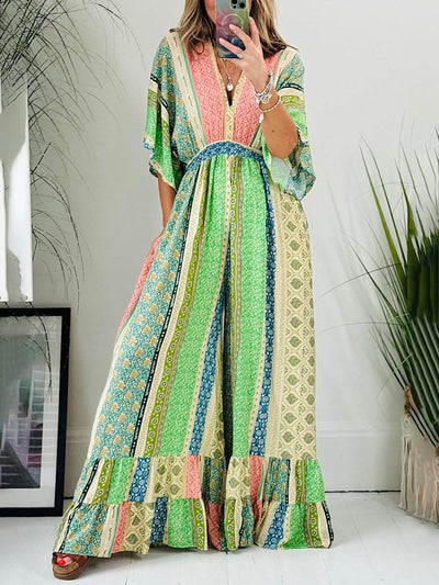 Yuna Femme Robe – Manches Florales & Élégance Féminine