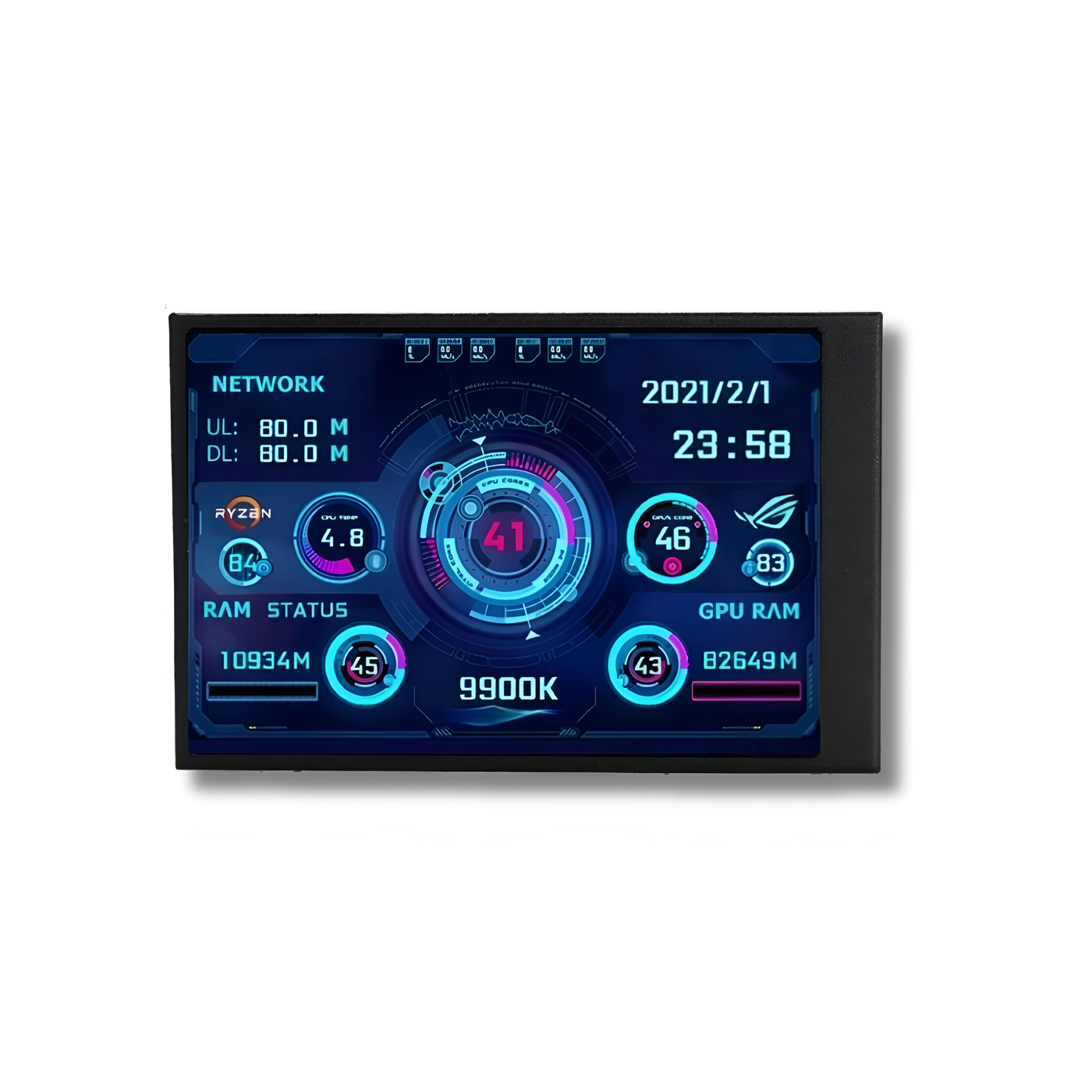 Affichage HDD | Mini affichage du disque dur, de la RAM et des performances de l'ordinateur