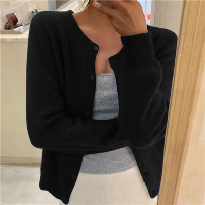 Agnès – Gilet Tricoté Uni Pour Femmes, Parfait Pour Un Usage Quotidien