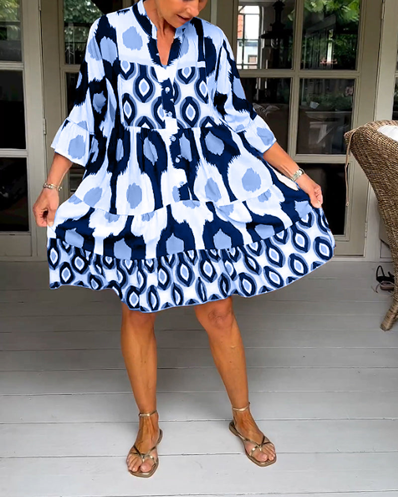 Zafira™ | Robe Imprimée à Manches 3/4