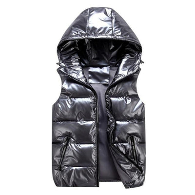 Adam – Veste à capuche élégante sans manches avec fermeture à glissière