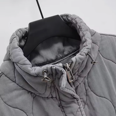 Winowna | Gilet en coton matelassé sans manches avec fermeture éclair - Femme