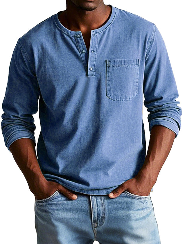 Hommes -  Chemise Vintage - Coton - Coupe classique - Style décontracté