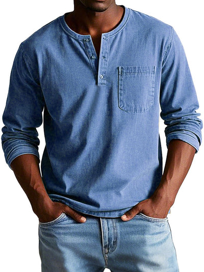 Hommes -  Chemise Vintage - Coton - Coupe classique - Style décontracté