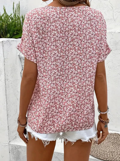 Wolena | Blouse à encolure en fleur sauvage