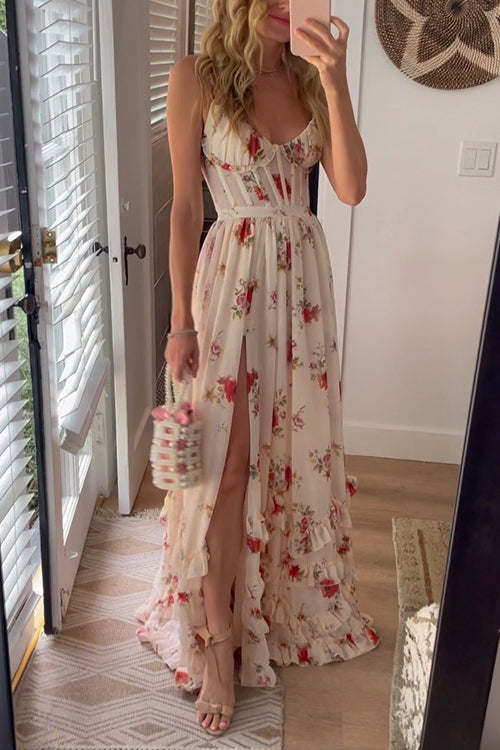 Yuna™ - Robe longue élégante avec motif floral