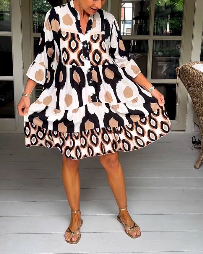 Zafira™ | Robe Imprimée à Manches 3/4