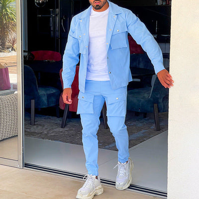 Adrian – herren-cargo-outfit (hemd und hose)