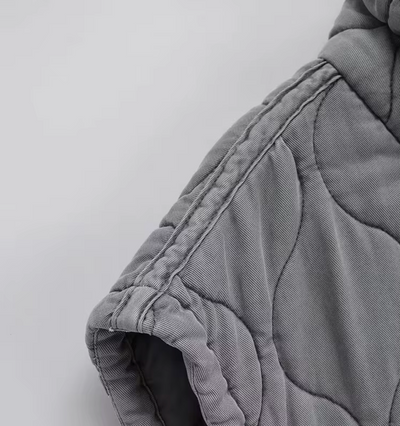 Winowna | Gilet en coton matelassé sans manches avec fermeture éclair - Femme