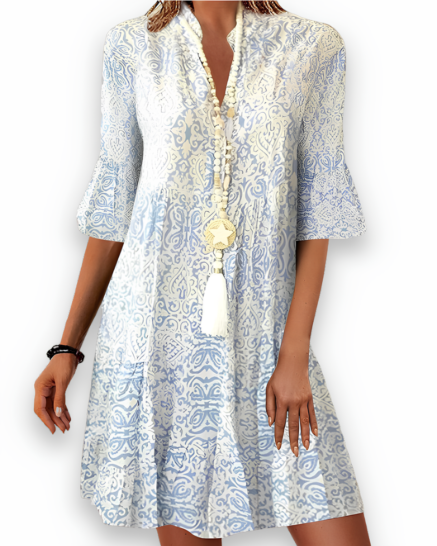 Robe imprimée bohème pour femme | Mini Elégante