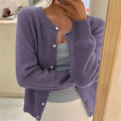 Agnès – Gilet Tricoté Uni Pour Femmes, Parfait Pour Un Usage Quotidien