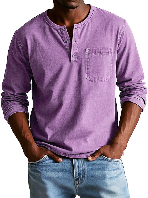 Hommes -  Chemise Vintage - Coton - Coupe classique - Style décontracté