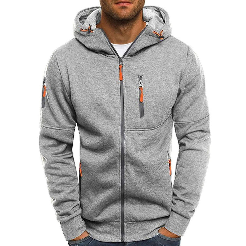 Aimon | Sweat à Capuche Zippé pour Hommes avec Texture Douce en Velours