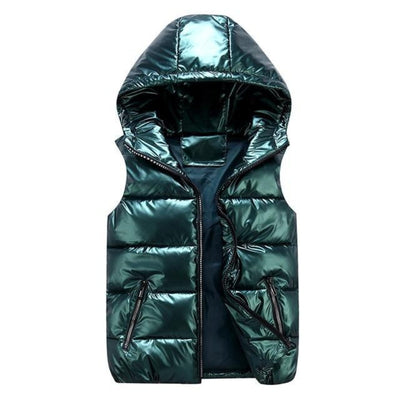 Adam – Veste à capuche élégante sans manches avec fermeture à glissière