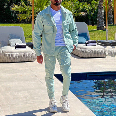 Adrian – herren-cargo-outfit (hemd und hose)
