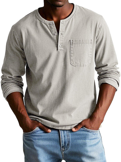 Hommes -  Chemise Vintage - Coton - Coupe classique - Style décontracté