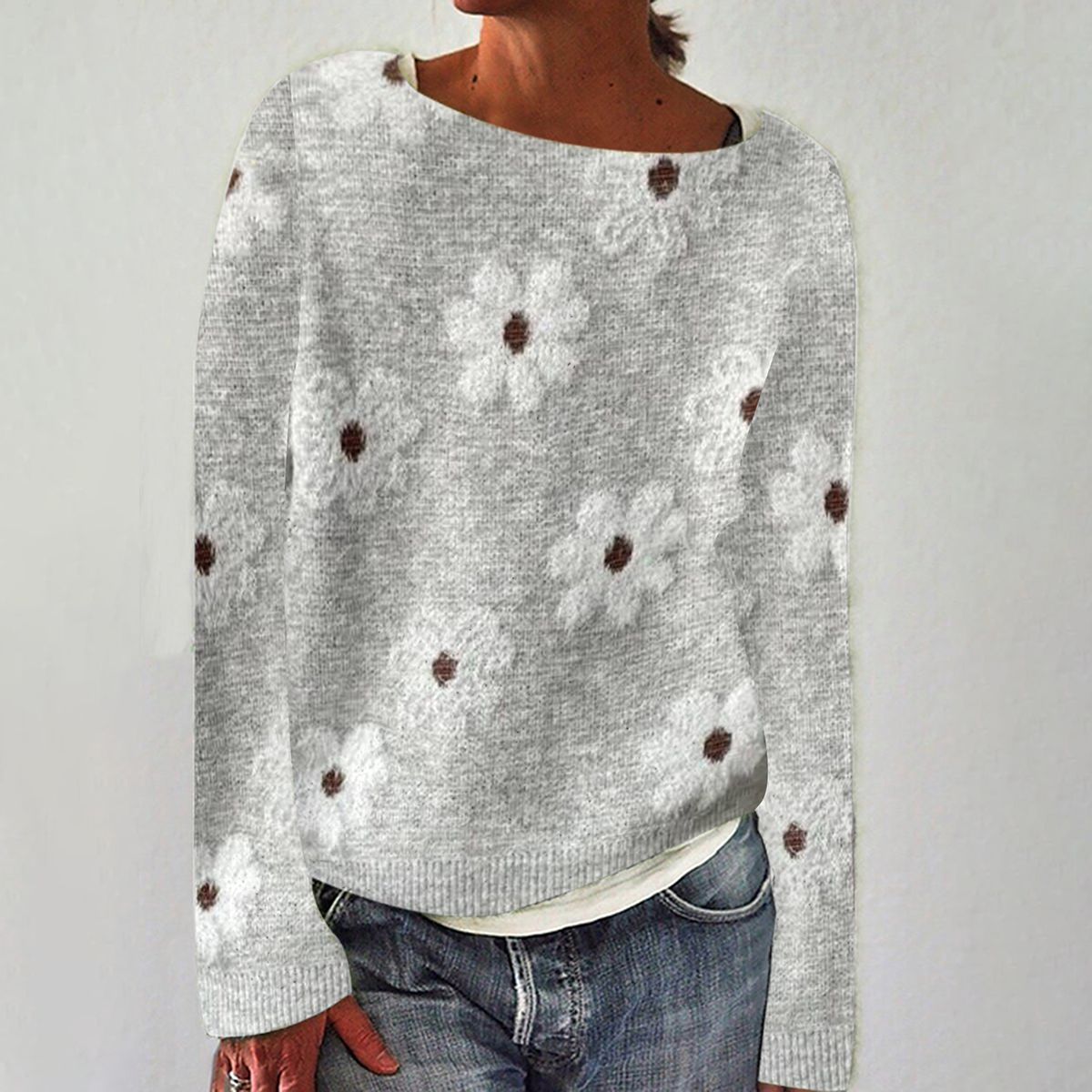 Livia – Pull fleurs pour femme
