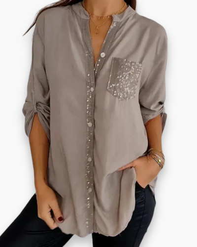 Top long à sequins femme | Look glamour