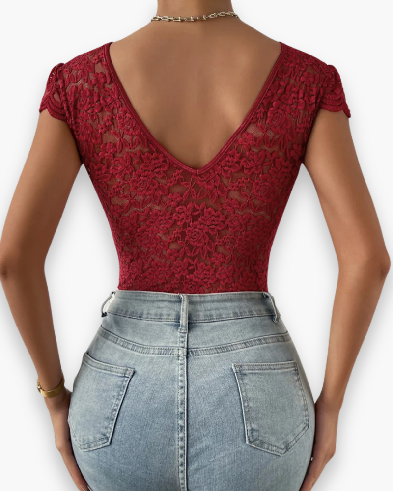 Body Dentelle pour Femme avec Col en V | Chic et Féminin