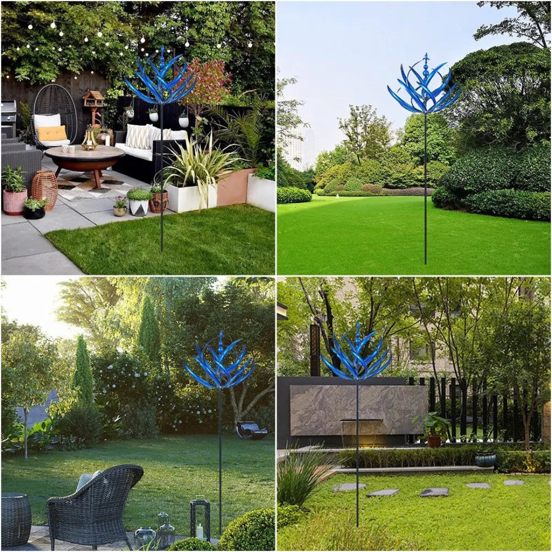 WhisperWind - Moulin à vent décoratif de jardin avec mouvement dynamique et design artistique