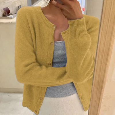 Agnès – Gilet Tricoté Uni Pour Femmes, Parfait Pour Un Usage Quotidien