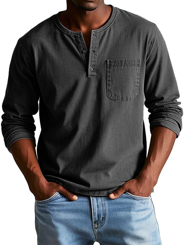 Hommes -  Chemise Vintage - Coton - Coupe classique - Style décontracté
