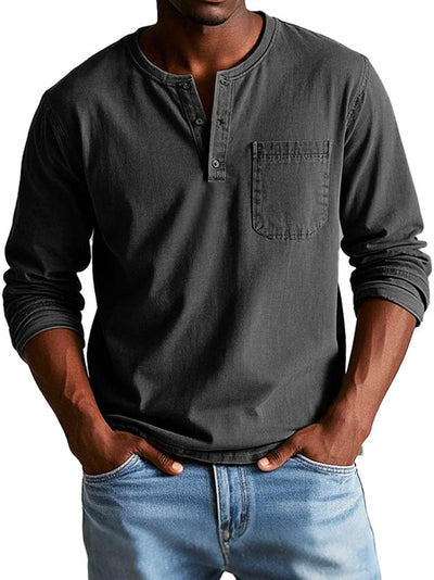 Hommes -  Chemise Vintage - Coton - Coupe classique - Style décontracté