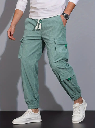 Aldrich - Pantalon cargo solide et décontracté pour hommes