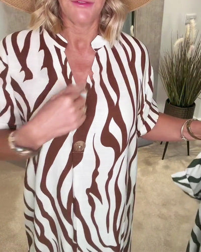 WF94166aRobe Détendue Chemise Décontractée