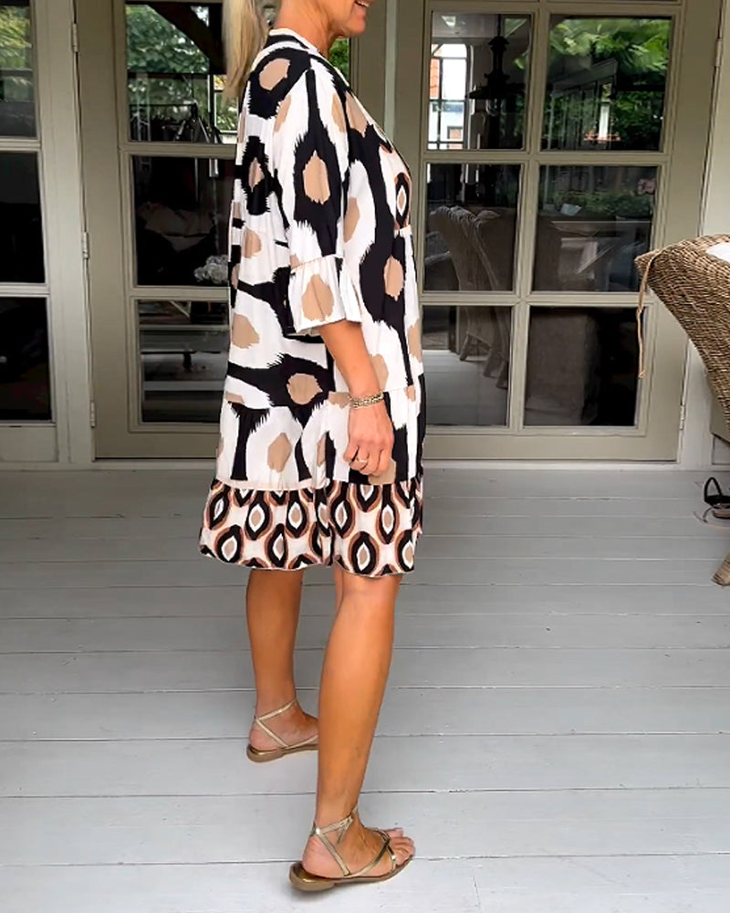 Zafira™ | Robe Imprimée à Manches 3/4