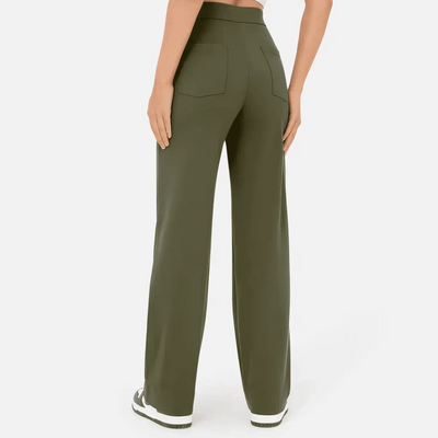 Alaina | Femme Pantalon Taille Haute | Extensibilité et Style Décontracté