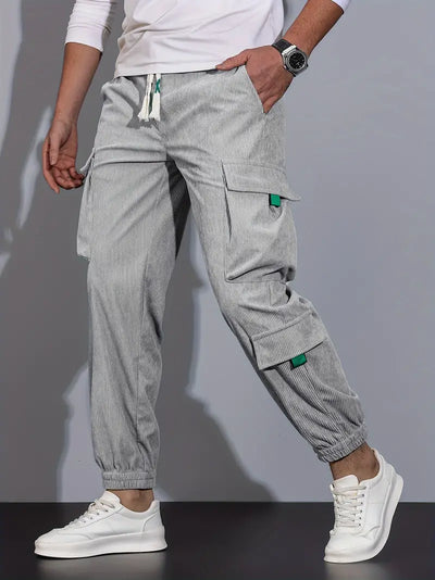 Aldrich - Pantalon cargo solide et décontracté pour hommes